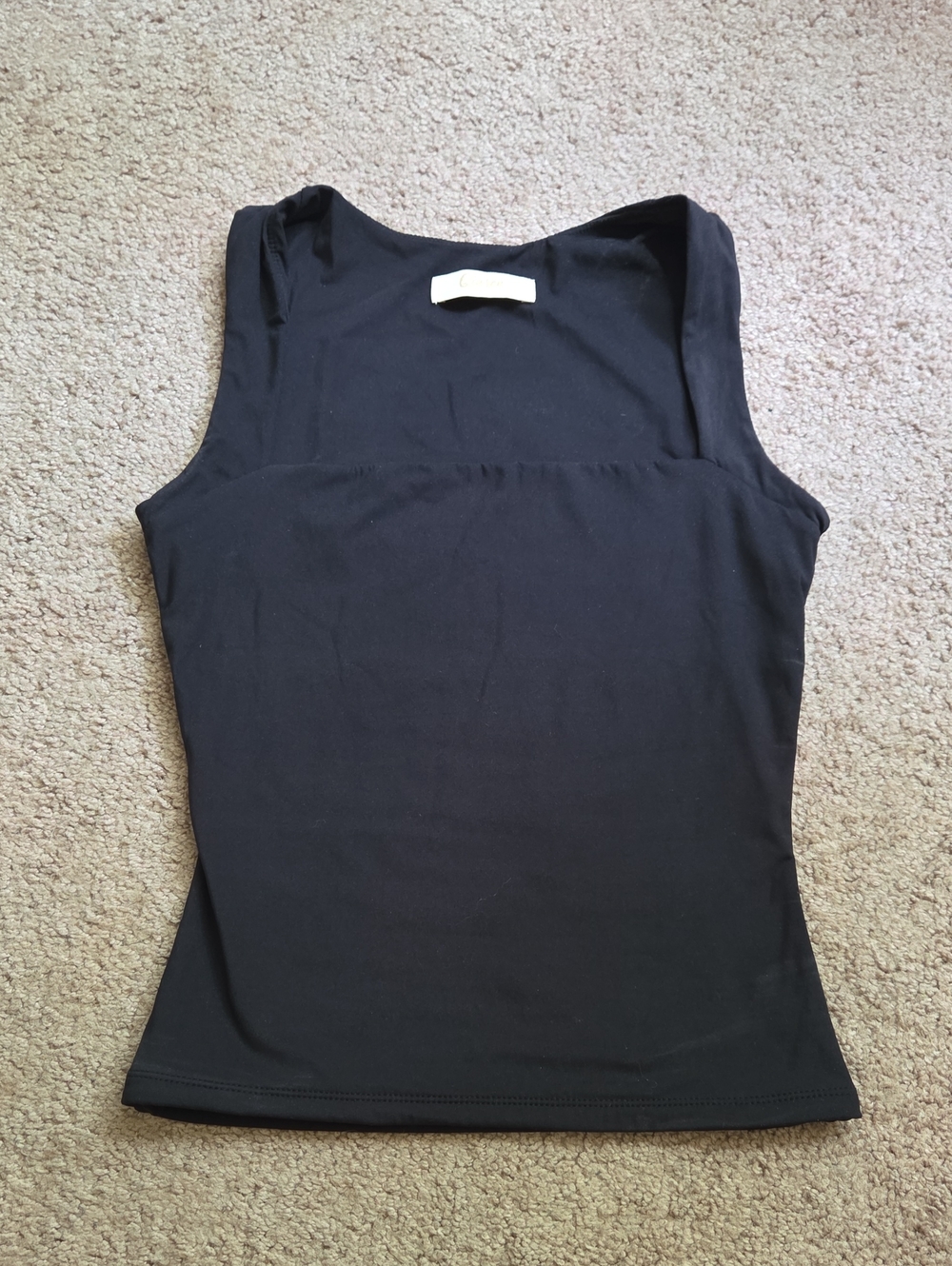 Women’s Black Square Neck Tank Top